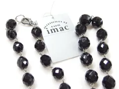 imac イマック ブラック ロング ネックレス