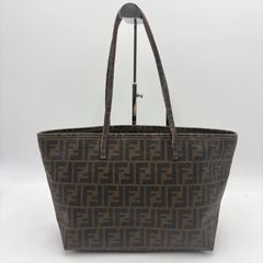 極美品】フェンディ ズッカ キルティング ロゴチャーム トートバッグ 