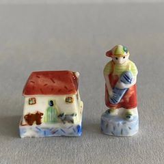 ✳︎フェーヴ92✳︎ 農夫 仔牛 フランスの人々 フェーブ 陶器製 置物