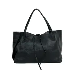 GIANNICHIARINI(ジャンニキャリーニ/ジャンニキアリーニ) トートバッグ - 黒×ダークグリーン×白 リバーシブル レザー