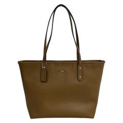 COACH(蔻馳) 托特包 CITY ZIP TOTE F58846 淺棕色 真皮