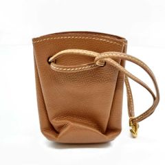 HERMES エルメス ヴェスパポーチ イエロー系 黄色 ミニポーチ レザー 