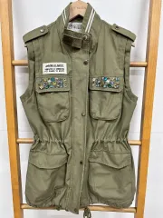 EGOIST エゴイスト カーキ キュービック 装飾 ベスト サイズ55