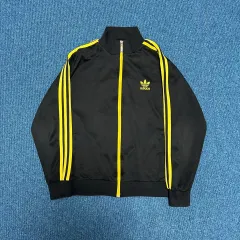 アディダス ヨーロッパ ビックロゴ 黒黄 ジャージ100