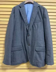 エルガンソ EL GANSO メンズ グレー キルティングダウンジャケット Single ウールジャケット XL