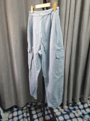 ブルー ジーン カーゴ 밴딩 パンツ