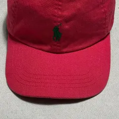 OS ポロラルフローレン レッド ベースボールキャップ