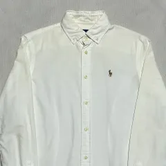 2 ポロラルフローレン レディース スリムフィット 白 シャツ