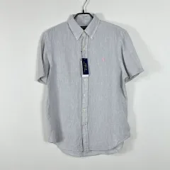 POLO RALPH LAUREN ポロラルフローレン 新品 リネン 半袖 シャツ メンズM ラデン ヴィンテージ