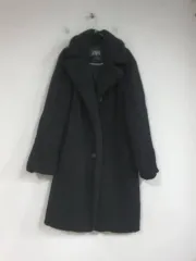 ZARA レディース ブラック ボア テディベア コート 55-66