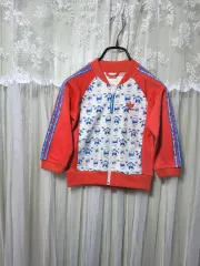 (キッズ)アディダス オレンジ トレーナー ジップアップ トップス 48