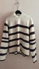 LINEストライプWHO フードニット タグ付き新品