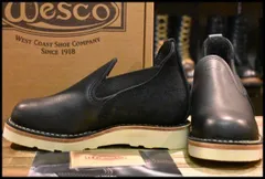 【4D 箱付 未使用】WESCO ウエスコ カスタムロメオ ブラック×ブラックラフアウト 黒 ラプターソール サイドゴア 短靴 ブーツ HOPESMORE【GP414】のサムネイル
