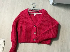 H&M ピンク色 ニットカーディガン