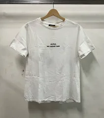 A・P・C アーペーセー RUE MADAME PARIS 刺繍ロゴ ホワイト 半袖Tシャツ カットソー 丸首 サイズM 日本製 綿100%