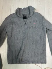 ポロ ハーフジップアップ ニット
