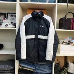 アディダス ブラック/白 ダウン ジャケット L