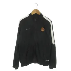 ナイキ NIKE ジャケット ジャージ サッカー 子ども服（男の子用） L 147-158cm 12-13YRS 黒 ブラック スタンドカラー ジップアップ /MN13 ■ECA002