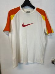 T111 NIKE スウッシュ オレンジ/黄色 半袖 Tシャツ L