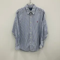 ポロ ラルフローレン Classic フィット ブルー ストライプ シャツ L