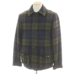 【中古】ポロ ラルフローレン Polo Ralph Lauren ウール チェック フィールドジャケット グリーンxネイビー【サイズS】【メンズ】