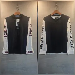 MARK M PARIS ブラック フーディー & 長袖 Tシャツ