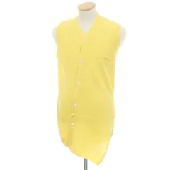 【中古】コムデギャルソンシャツ COMME des GARCONS SHIRT 2024年秋冬 ウール ロングニットベストカーディガン イエロー【サイズS】【メンズ】のサムネイル