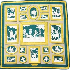 ■美品■HERMES エルメス WEDGWOOD ウェッジウッド カレ90 スカーフ シルクツイル スト―ル マフラー ブランド古着【中古】20260326/RA8751