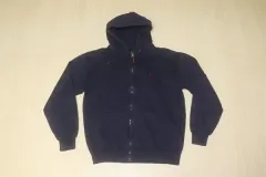 (100)A1137 ポロ/ネイビー フードジップアップニット ジャケット