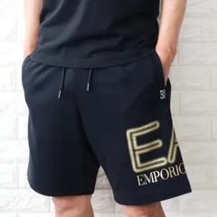 エンポリオ アルマーニ ハーフパンツ EA7 スウェットパンツ ブランドロゴ ブラック ネイビー 黒 3DPS76PJSHZ