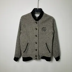 クリスチャン ディオール ロゴ ツイード CHECK ブルゾン ヴィンテージ オールド モデル