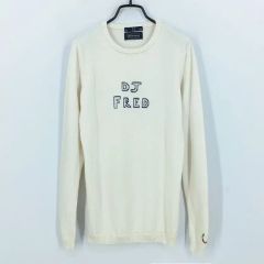 フレッドペリー レディース 秋冬 スリムフィット ニットTシャツ アイボリー XS (HU43533)
