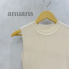 anuans アニュアンス ニットワンピース ノースリーブ M アイボリー  レディース ファッション _201021