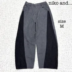 niko and... ニコアンド Misayoコラボ パッチワーク デニムパンツ　M