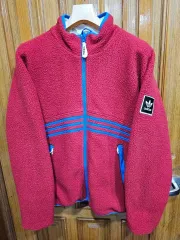 アディダス フリース ジャケット レッド/ブルー 꽉M