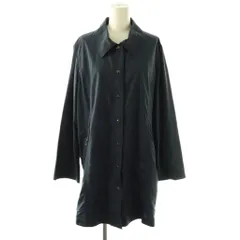 レリアン Leilian ステンカラーコート ナイロン混 13+ ネイビー /MY ■OS ■ECE003