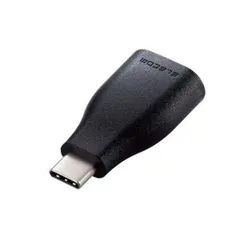 （まとめ） エレコム USB3.1アダプター（Type-C-Standard-A） ブラック MPA-AFCMADBK 1個 〔×2セット〕