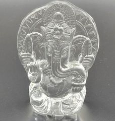 No,3】ネパール産 ヒマラヤ水晶製 インドの神様 ガネーシャ立像 商売