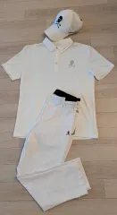 MARK & LONA マークアンドロナ ゴルフウェア 白 フルセット (トップス/ボトムス/帽子)