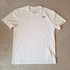 NIKE Tシャツ メンズL ホワイト DRI-FIT ワンポイントロゴ