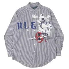 ポロラルフローレン RL ドローイング ペインティング ストライプ シャツ