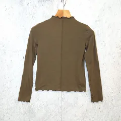 ITEMS URBAN RESEARCH アイテムズアーバンリサーチ ハイネック メロー カットソー フィット感 インナー ブラウン Freeサイズ ○□