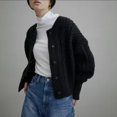 アダムエロペ ケーブルカーディガン  定価¥12,980