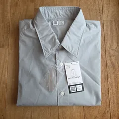 新品 UNIQLO U ブロードシャツ メンズXXL ライトグレー 長袖 コットン