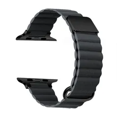 Apple Watch マグネット式  PUレザー バンド　ブラック590941384041