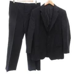 バーバリーズ Burberrys ヴィンテージ スーツ セットアップ モヘア混 テーラードジャケット パンツ スラックス AB5 紺 ネイビー /UO ■ECD001