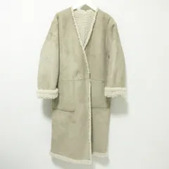 良品 21AW MACPHEE マカフィー トゥモローランド エコムートン リバーシブルコート 36 ベージュ レディース 古着 中古 USED