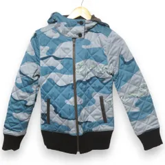 美品 VIVIENNE TAM ヴィヴィアンタム リバーシブル パデッドジャケット サイズ0 ブルー×グレー レディース 古着 中古 USED