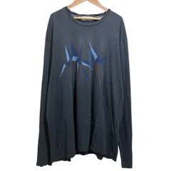 STONE ISLAND ストーンアイランド 長袖 プリント Tシャツ カットソー XXXL ネイビー メンズ 古着 中古 USED