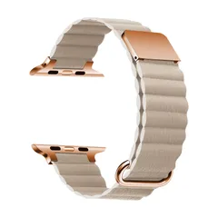 Apple Watch マグネット式  PUレザー バンド　ベージュ590910424445